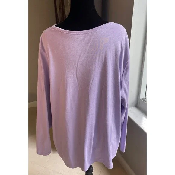 Lot of Lands End 3X Long Sleeve T-Shirts Cotton Valetine Red Purple Amethyst - Picture 11 of 13